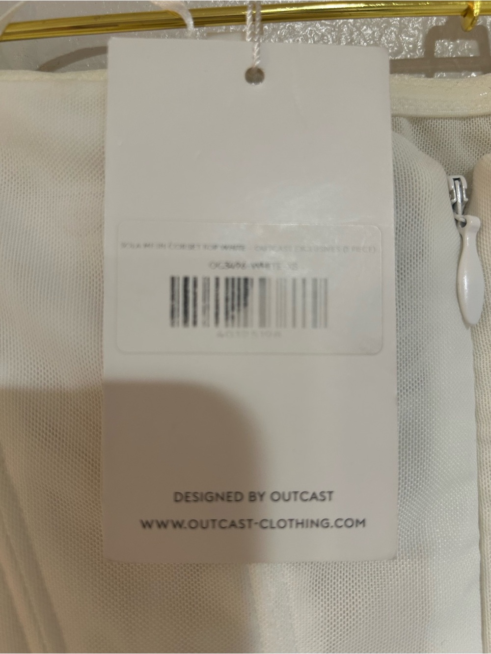 NWT Outcast XS SOLA MESH CORSET TOP WHITE bustier shaping flattering cream - Picture 12 of 14